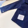 Nieuw kinderontwerper shirt met lange mouwen klassiek lint brief geruite casual mode kinderkleding buitenlandse handel maat 100-160cm F023