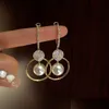 Dangle Lustre Mode Blanc Perle Boucles D'oreilles Pour Femmes Brillant Strass Boucle D'oreille De Mariage De Fiançailles Bijoux Dr Dhgarden Otmbi