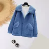 Damen Jacken Lady Coat Hübsche lässige Knöpfe Winterjacke Weiche Damen Strickjacke Herbst für die Schule