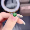 Cluster Rings Natural Diopside Ring Women's Gem Rare Noble Luxury Classic 2023 Summer Gift