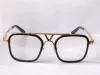 Najnowsza sprzedaż pop mody okulary optyczne okulary kwadratowe 0947 najwyższej jakości przezroczysty obiektyw HD z etui prosty styl Tranpare321J