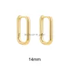 Обруч Huggie золотого цвета, металлические геометрические квадратные серьги-кольца для женщин, минималистичный маленький круг, пряжка для ушей, ювелирные изделия в стиле панк Dhgarden Otqmf