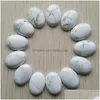 Stone Wholesale 18X25Mm Natural Mixed Oval Cab Cabochon Cystal Loose Beads For Jewelry Making Drop Delivery Dhim0