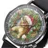 Wristwatches Casual Trend Christmas Gift Watches Men and Women Animal Wreath Christmas Hat Wrist Watch Sports Quartz Watch 231118