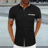 Camisas casuais masculinas Homens top chashing color