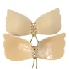 Bras Women Invisible Bra Super Push Up Seamless Self-Adhesive Sticky Wedding Party Front Strapless A B C D Cup Fly Bra P230417