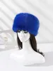 Wide Brim Hats Bucket 2023 Winter Thick Furry Hairband Fluffy Russian Faux Fur Women Girl Headband Hat Outdoor Earwarmer Ski 231117