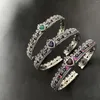 Bracelet MODOMA 2023 Bracelet De Style Gothique Pour Femmes Multicolore Zircon Bijoux De Luxe Vintage Antique Argent Couleur Designer Bracelets