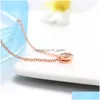 Anhänger Halsketten Simply Small Round 1 Zirkonia Roségold Farbe Anhänger Halskette Schmuck Für Frauen Und Mädchen N388 N45 Dhgarden Ottto