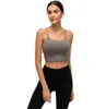 38 Frauen dünne Träger Yoga Tank Tops atmungsaktive Trainingsweste Fitness BHs Sexy Unterwäsche mit abnehmbarem Brustpolster Lady Half Slin8448675