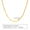 Ketten Kotik Einfache goldene Farbe Weibchen Link Choker Halskette Edelstahl Melonensamenkette für Frauen