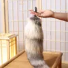 40 cm 16 "Real Fox Fur Tail Plug Anal-Butt Vuxen Sweet Love Games Party Cosplay Toys