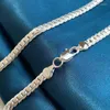 Chains S925 Sterling Silver 6MM 8/18/20/22/24 Inches Full Side Chain Bracelet Necklace For Men Women Fashion Wedding Party Gift Jewelry