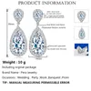 Pera Classic Big Water Drop AAA+ Cubic Zirconia Srebrny kolor Luksusowy ślub ślubny Bridal Długie Kolczyki Biżuteria do narzeczonych E633 Kolczyki