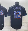 12 Francisco Lindor Baseball Jersey 20 Pete Alonso 21 Max Scherzer 48 Jacob DeGrom Ed Jerseys