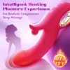 Tryckk kaninvibratorer för kvinnor vuxen, g spot vibrator klitoris sexleksaker med 10 vibrerande och 7 trycklägen och värmefunktion, sexleksaker