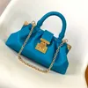 Designer clip tas kettingzakken vol huid wolkentas dames schouder handtassen tote zakken monogram clutch tassen portemonnee echt lederen volledige letter afdrukken gouden hardware