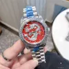 Designer Watch Mens Watches Man top Quartz with Brand Role Steel Band Carved in Chinese Dragon Fashion