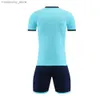 Samlarobjekt sublimering av tomma män barn fotbollströja sätter diy anpassad snabb torr korta seve skjortor shorts 2 bit fotboll uniform kit q231118