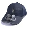 Ball Caps KLV Volwassen Zomer Zonnebrandcrème Baseball Cap met USB Oplaadbare Mini Koelventilator Ademend Mesh Vissen Verstelbare Trucker Hoed 231118