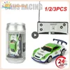 Electric/RC Car 1/2/3PCS 8 Färger kan mini RC Car Vehicle Radio Remote Control Micro Racing Car 4 Frekvenser för barn presenterar 231118