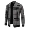 Herrtröjor Casual Men's Cardigan Basic Striped Mönstrad ungdomsverksamhet Formell smal passform tröja slitna långärmad vneck krage jackor 231117