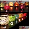 Candle Holders Mosaic Holder Color Glass Candlestick Decoration Ornaments Mtifunctional Household Flower Pot Drop De Dhgarden Dhqgj