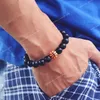 Pulseira de ginástica minimalista homem basquete futebol braclet homme 10mm pedra natural braslet contas amor presente para namorado pulseras moda jóias pulseiras