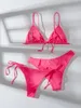 Dames badkleding drie stukken driehoek tie side bikini set vrouwen badmode badkamer sexy aankomst zwempak zomer strand badpak 230417