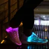 Sneakers pojke lysande glödande sneaker lyser upp skor män kvinnor flickor barn led barn som blinkar USB -laddning 231117