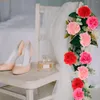 Kwiaty dekoracyjne 60 pakietów sztuczny goździk i pedicels Wedding Stróg Decor Załóż fałszywe rośliny Walentynki Prezent
