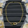 Naszyjniki wiszące wysokiej jakości luksusowa biżuteria, modna biżuteria, europejska i amerykańska biżuteria, naszyjnik z złotego łańcucha