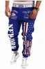 QNPQYX Fashion Men/women's Joggers Pants Skinny Sweatpants Hip Hop Jogging Trousers 4 Color Flag Letters Print Sweat Pants