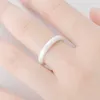 Bandringar Jioromy Colorful 3mm Ceramic Rings for Women Smooth Pink Black Blue White Rings Elegant Top Quality Engagement Jewelry Gift AA230417