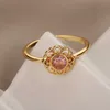 Band Rings Opale perle anneaux pour femmes en acier inoxydable coquille soleil fleur Bague Vintage plusieurs Styles Anillos bande de mariage bijoux cadeau Bague AA230417