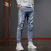 Męskie dżinsy Najnowsze jesieni jesieni luźne modne moda Slim Fit Casual Fashion Pasp Dżinsy trwałe i praktyczne zużycie 231117