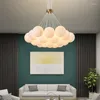 Lampade a sospensione Lampadari Modern 3D Moon LED Dining Island Bubble Ball Lampada Soggiorno Decorazione Sospensioni Luce