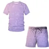 Men's Tracksuits Men's T-shirt Shorts Set mathematical formula Summer 3D Printed Men's Sportswear Tracksuit O-Neck Short Sleeve Men's outfit Suit 231117