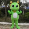 Costumi della mascotte del drago verde di Halloween per adulti, circo, Natale, vestito operato da Halloween