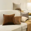 Pillow Luxury Velvet Soft Cover Color Home Decorative Case For Sofa Navy Blue Gray White Yellow