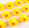 Fashion Bath Water Duck Toy Baby Small DuckToy Mini Yellow Rubber Ducks Children Swimming Beach Gifts 460Q