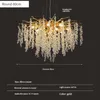 Lüks Kristal Lamba Yemek Oturma Odası için Led Avizeler Modern Kristal Üzümleri Luster Chandelier Asma Işık Fikstürü Dekor