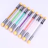 1 Pc Double-ended Nail Brush Set Gradient Sponges Nail Art Brushes Pen Acrylic Gel Glitter Powder Picking Dotting Tools Nail ToolsNail Brushes Nail Art Tools