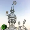 Faberge Fab Egg Hookahs Glass Bongs Szwajcarski perc Recycler Water Rure 14,5 mm złącza platforma prysznicowa Percolator DAB Rigs Bj