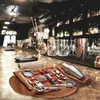 Bar Tools Reise-Barkeeper-Kit-Tasche, Segeltuch-Werkzeugtasche, professionelle Cocktail-Mixer-Tasche, Cocktail-Shaker, Wein-Set mit Metallschnalle für Barbarte 231117