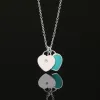 Collier de créateur de coeur d'amour de mode bijoux de luxe en acier inoxydable plaqué chaîne délicate pendentif colliers concepteur femmes chaîne élégant pendentif coeur collier