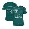 Herr t-shirts mode Aston Martin 2024 F1 Team T-shirts Spanish Racing Driver Fernando Alonso 14 och promenad 18 överdimensionerad Polo Designer T-shirt