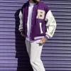 Giacche da uomo Uomo Varsity Bomber Jacket Harajuku Corea Bone Lettera Patchwork Hip Hop Streetwear Cappotti da baseball monopetto unisex College 231117