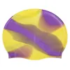 Bonnets de natation Femmes Hommes Silicone Bonnets De Natation Oreille Protéger En Caoutchouc Étanche Chapeau Couverture De Bain Natation Piscine Cap P230418