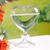 Vases Glass Flower Planter Heart Glass Vase Standing Home Decoration Flower Vase Decor Y23